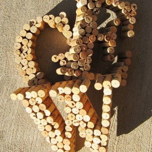 wine cork letters