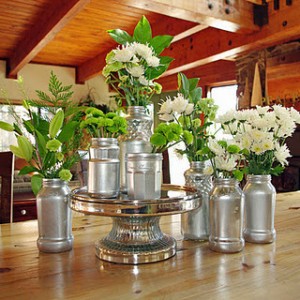 mercury glass vases