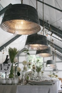 metal bucket lighting