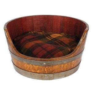 wine barrel pet bed