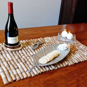 wine cork table runner