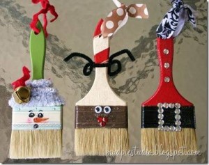 paintbrush ornaments