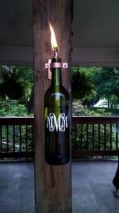 wine bottle lantern